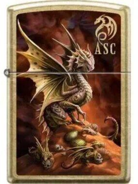 Anne Stokes-Dragon   Brass  Zippo Lighter